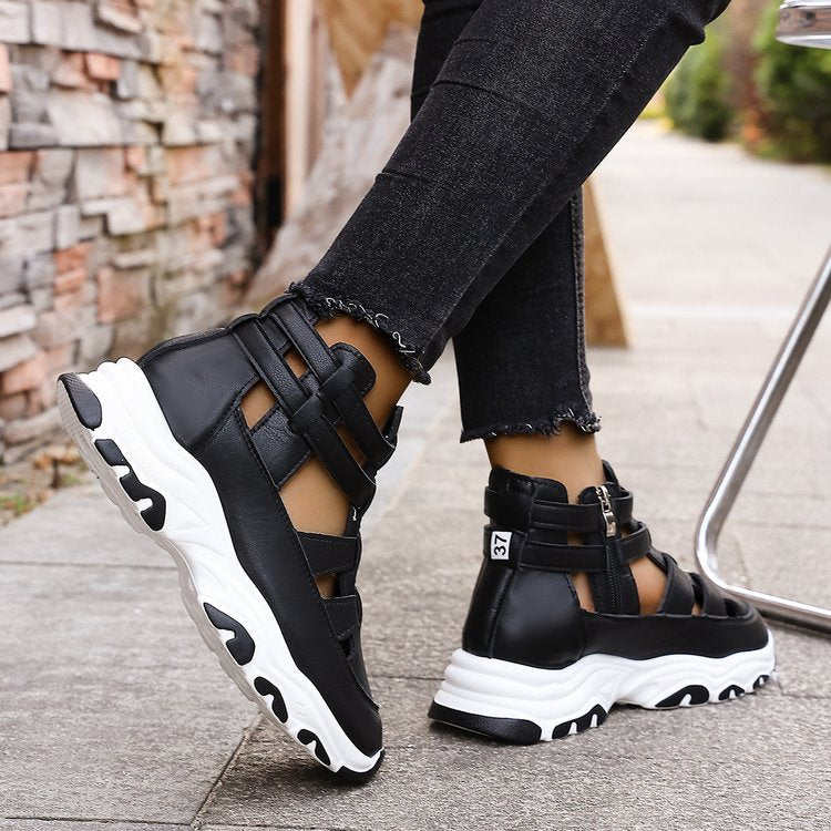 Damen Sportliche Sneakers im R&Brnen Schnitt mit atmungsaktiver Oberflächenstruktur und rutschfester Sohle R&B