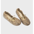 Damen Ballerinas mit funkelndem Strassdesign und bequemer Innensohle R&B