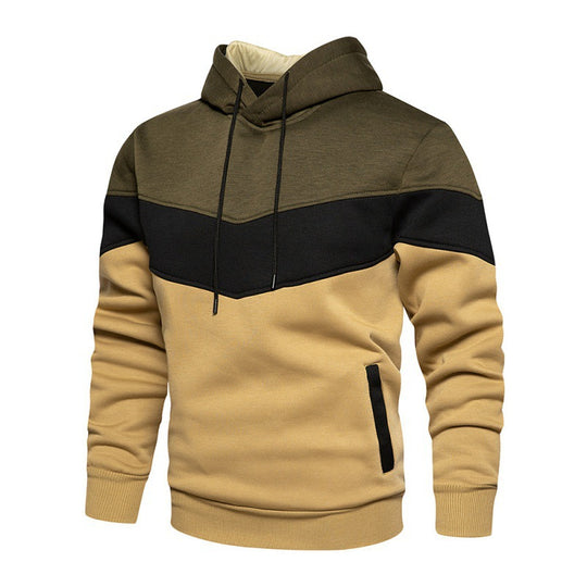 Herren Sportlicher Kapuzenpullover mit modernem Farbblockdesign und atmungsaktiven Eigenschaften R&B