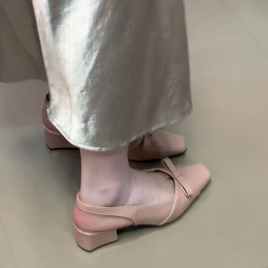 Damen elegante Slingbacks mit schicker Schleifenverzierung R&B