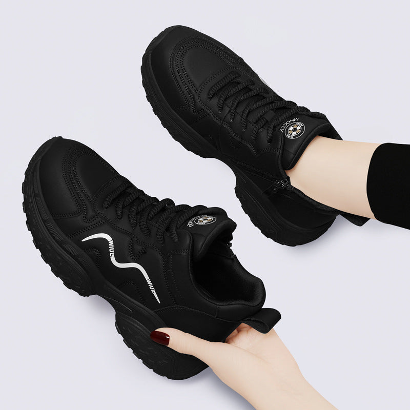 Damen Sportliche Sneakers mit Reißverschluss und dämpfender Sohle R&B