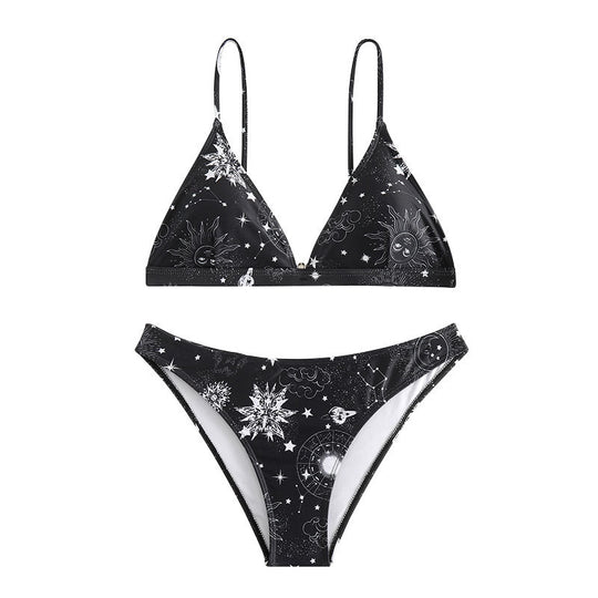 Damen Triangel-Bikini mit verspieltem Sternen-Design R&B