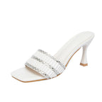 Damen Elegant verziertes Plateau-Mules mit schimmernden Akzenten R&B