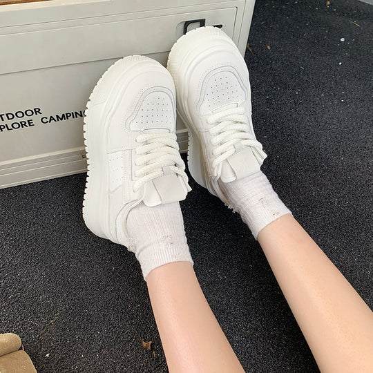 Damen Plateau-Sneaker mit atmungsaktivem Obermaterial und rutschfester Sohle R&B