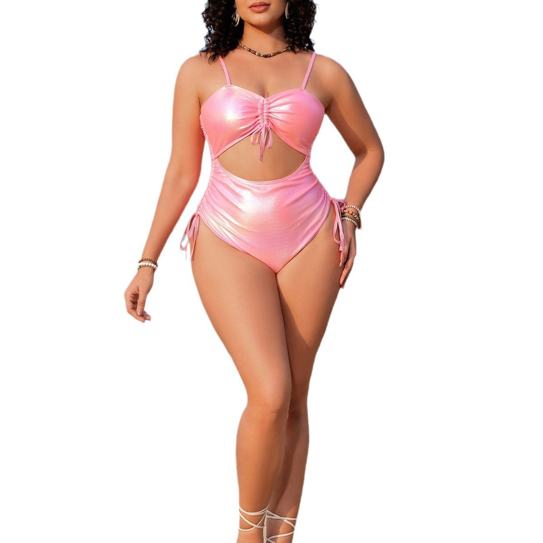 Damen Einteiliger Badeanzug mit aufregendem Cut-Out und Rüschen R&B