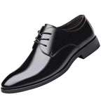 Herren Elegante Leder Schnürschuhe mit rutschfester Sohle und atmungsaktivem Innenfutter