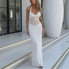 Damen Langer Strickkleid R&B