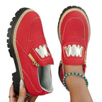 Damen Sportliche Slipper mit glänzendem Reißverschluss und rutschfester Sohle R&B