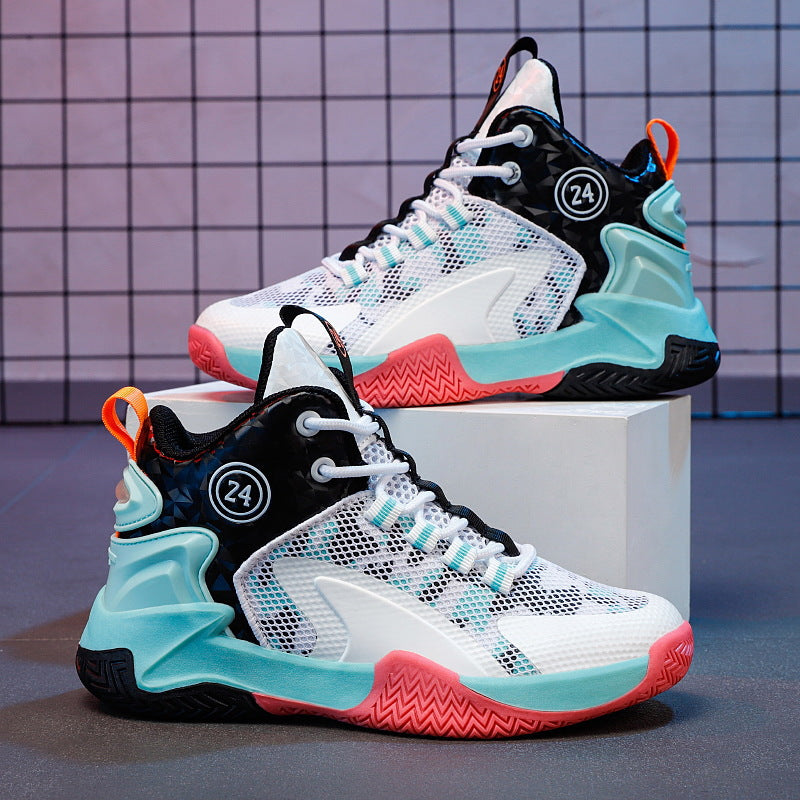 Damen Sportliche Basketball-Sneaker mit atmungsaktivem Mesh-Obermaterial und dämpfender Sohle R&B