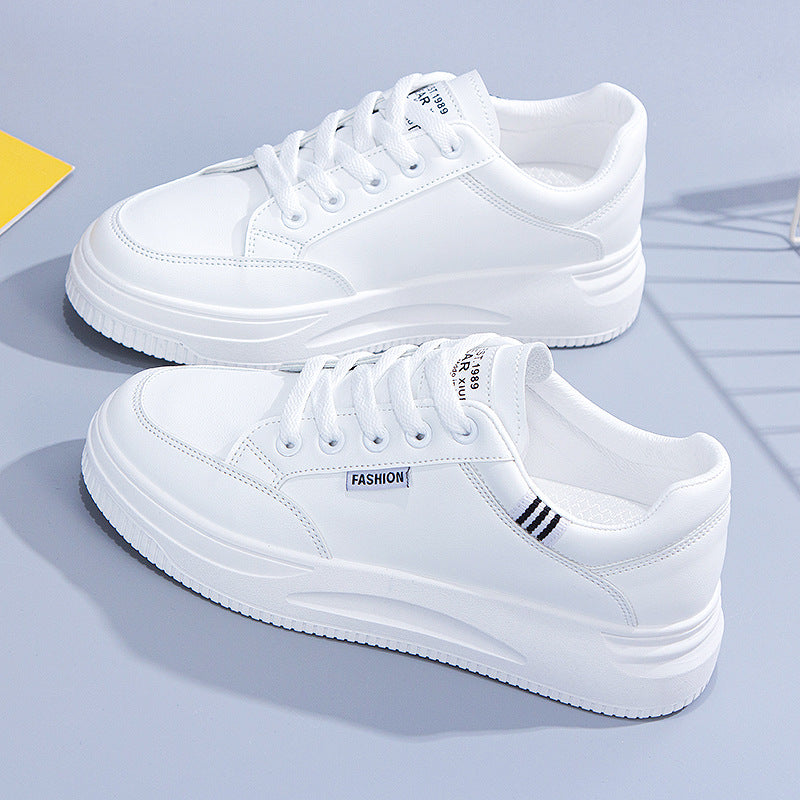 Damen Bequeme sportliche Sneakers mit dicker Plattformsohle R&B