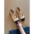 Damen elegante Slingback Ballerinas mit dekorativen Perlenakzenten R&B