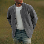 Herren lässige Wolljacke mit modernem Schnitt und praktischen Taschen R&B