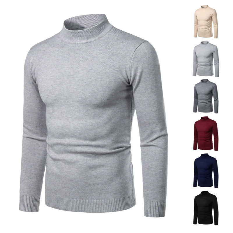 Herren warme Rollkragenpullover aus feinem Strickmaterial R&B