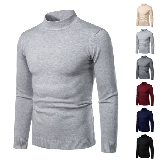 Herren warme Rollkragenpullover aus feinem Strickmaterial R&B