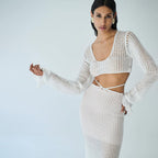 Damen elegantes und durchscheinendes Strandset R&B