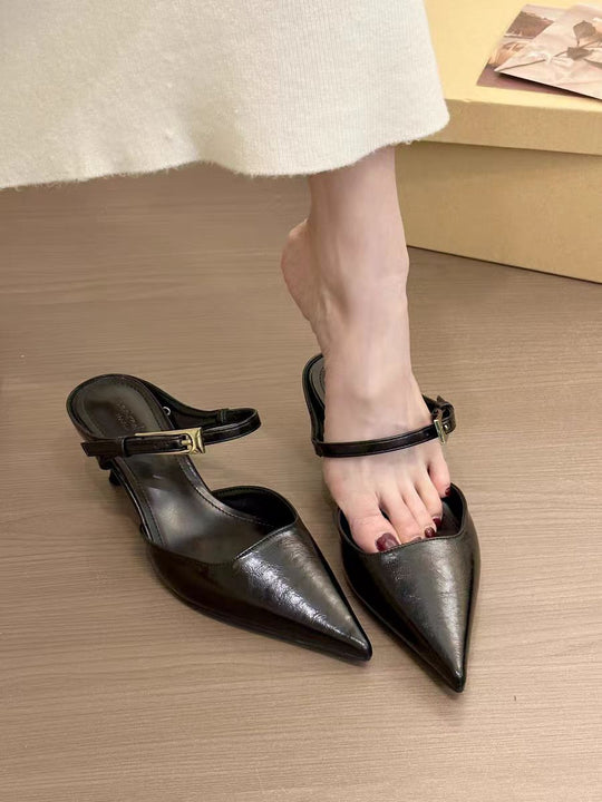 Damen Elegante Slingback-Pumps mit spitzem Zehenbereich und dezentem Riemen R&B