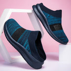 Damen Slip-On Freizeitschuhe mit elastischem Komfort-Obermaterial