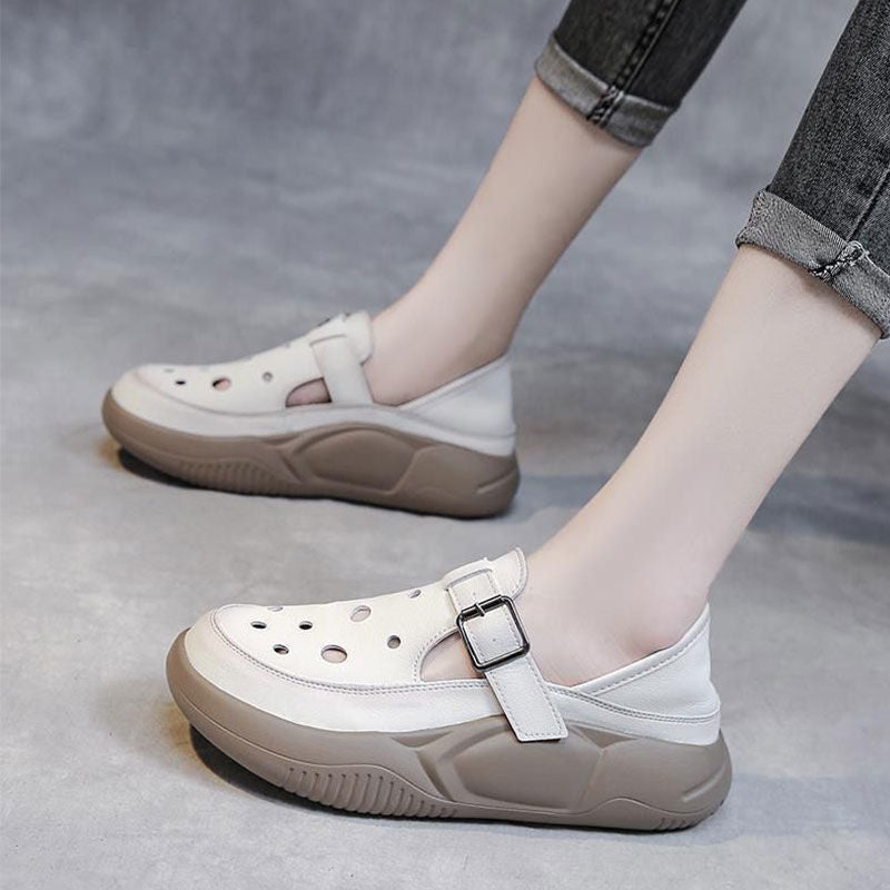 Damen modische Clogs mit praktischer Schnalle R&B