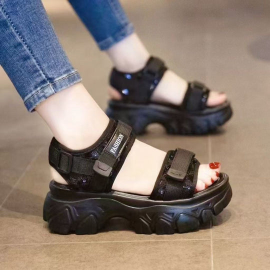 Damen Komfortable Sport-Sandalen mit verstellbaren Riemen und flexibler Sohle R&B