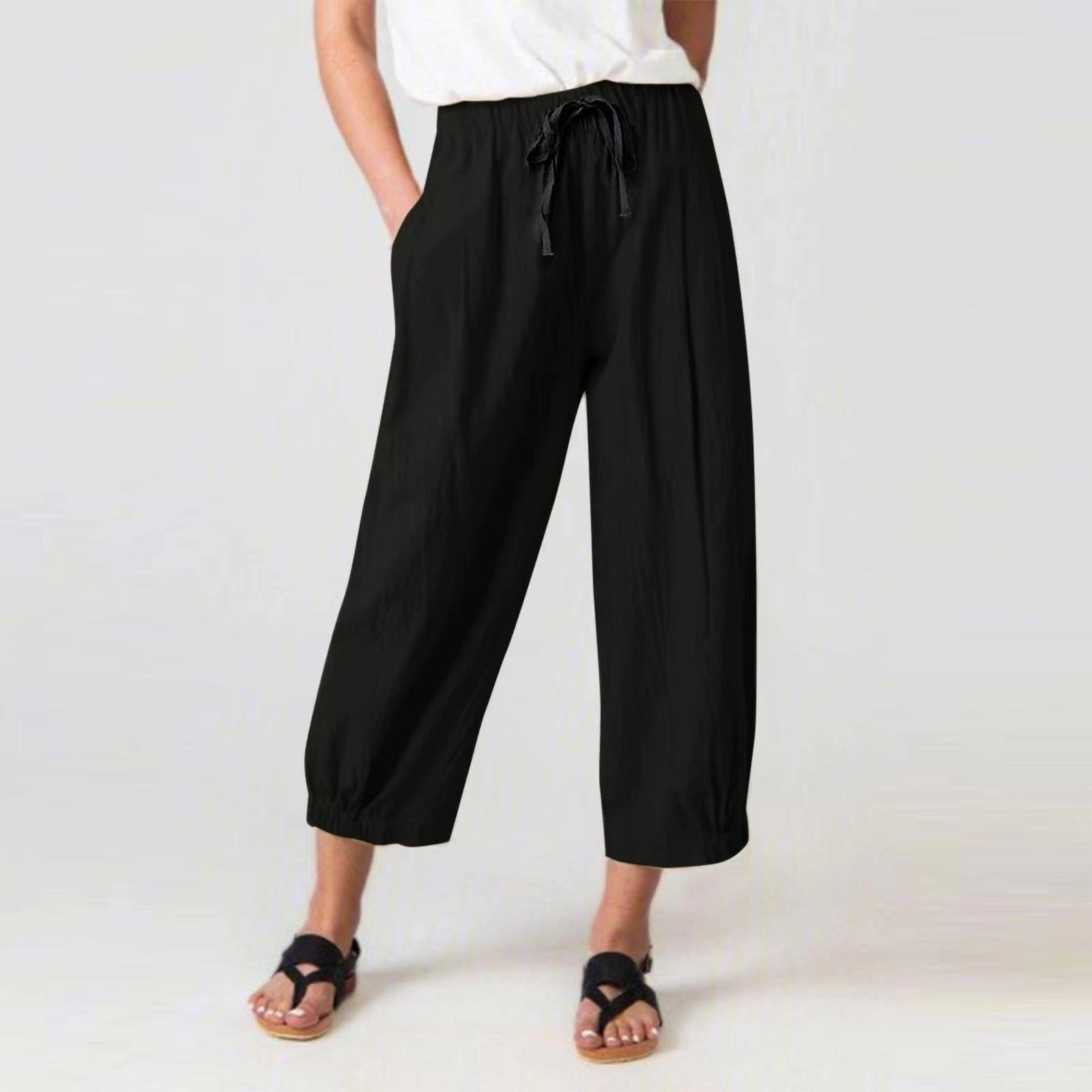 Damen Luftige Freizeithose mit verstellbarem Bund R&B