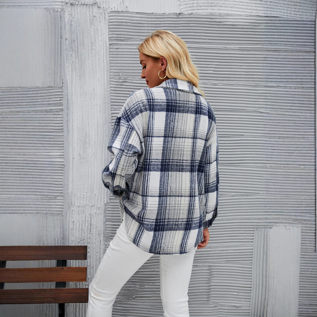 Damen Karo-Überhemd aus hochwertigem Flanell mit praktischen Taschen R&B