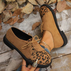 Damen bequeme Schnürschuhe mit trendy Wildleder-Optik R&B