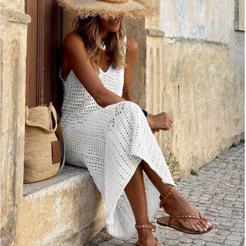 Damen modisches Häkel-Strandkleid R&B