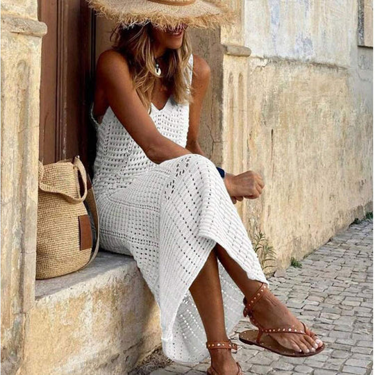 Damen modisches Häkel-Strandkleid R&B