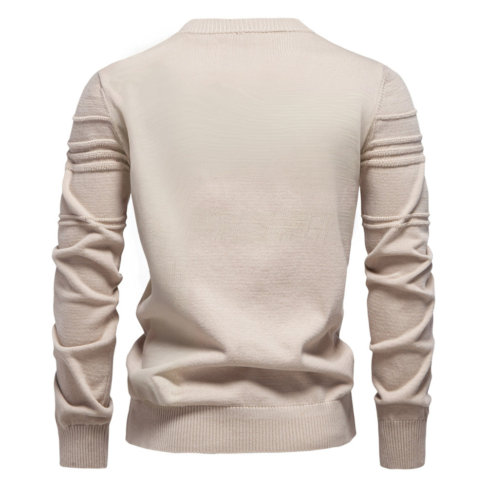 Herren Strickpullover mit modernem Strukturdesign und Komfortpassform R&B