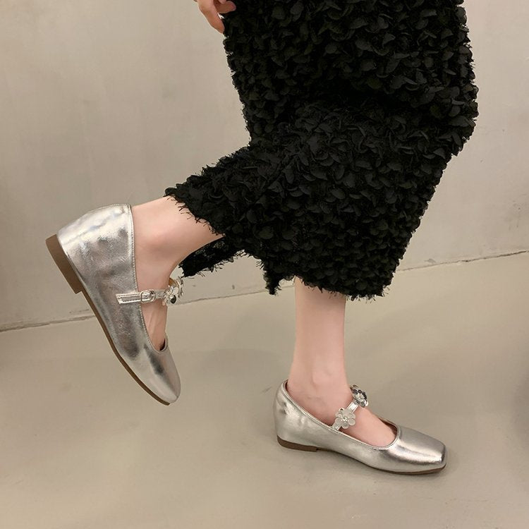 Damen elegante Ballerinas mit floralen Akzenten und komfortablem Fußbett R&B