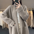 Damen Gemütlicher Strickcardigan mit tiefen Taschen R&B