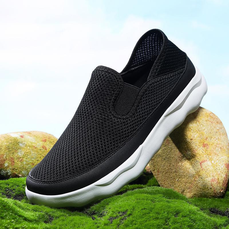 Damen Atmungsaktive Slip-On Freizeitschuhe mit flexiblem Obermaterial