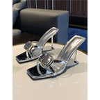 Damen elegante Slipper mit funkelndem Schmuckdetail R&B