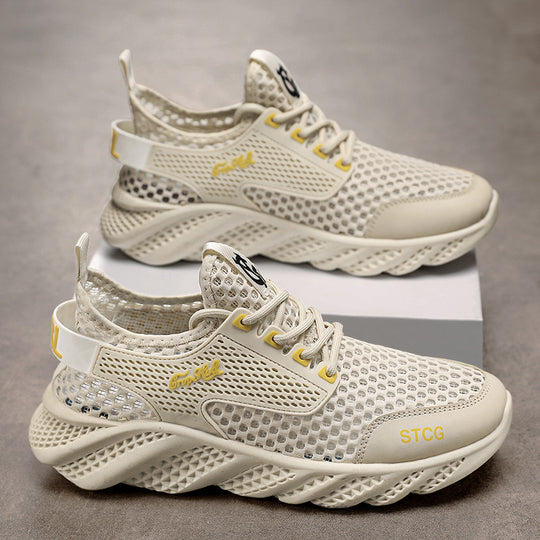 Damen atmungsaktive Mesh-Sneaker mit flexiblem Sohlen-Design R&B