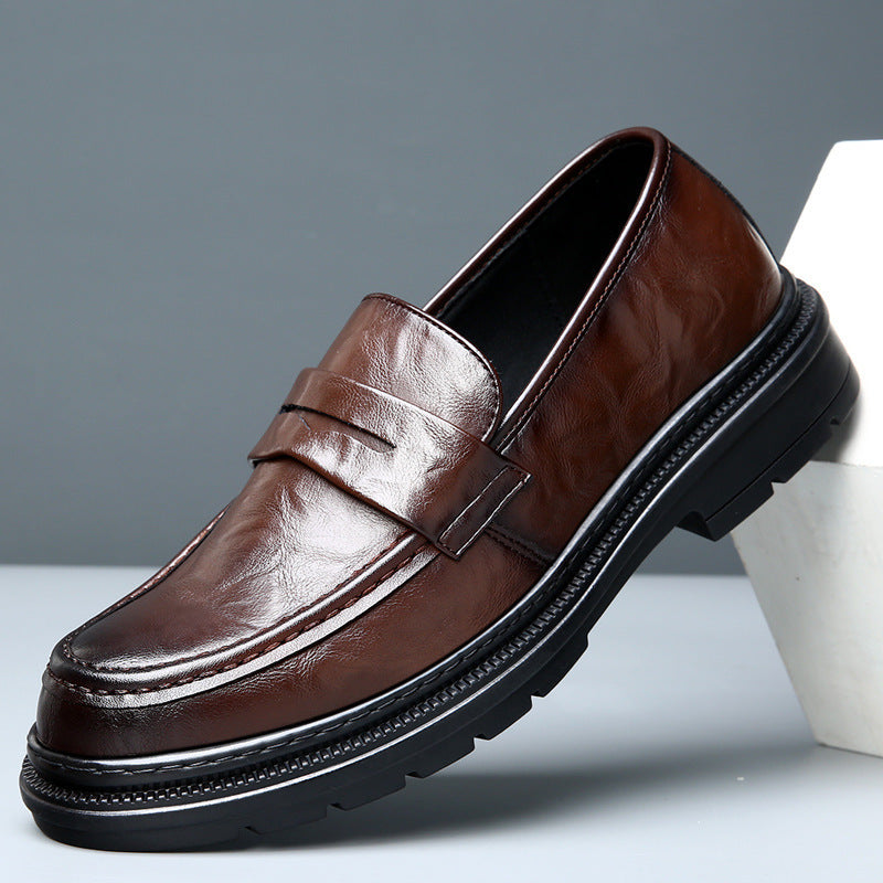 Herren Elegante Ledermokassins mit rutschfester Sohle R&B