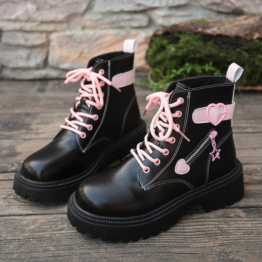 Damen Modische Stiefel mit Herz- und Stern-Details R&B