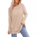 Damen lässiger Langarmshirt mit modernem Schnitt R&B