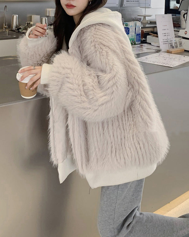 R&B | Locker Faux Fox Fell Jacke