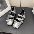 Damen Ballerinas mit verstellbarem Riemen und modischem Schleifendetail R&B