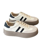 Damen Platform Sneakers mit modischem Design und dicker Sohle R&B