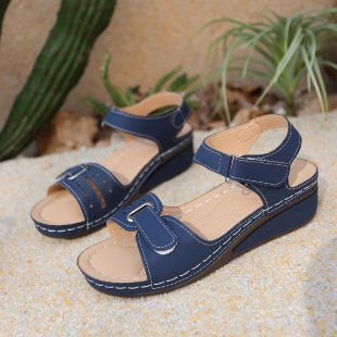 Damen Komfortable und ergonomische Sandalen mit verstellbaren Klettverschlüssen R&B