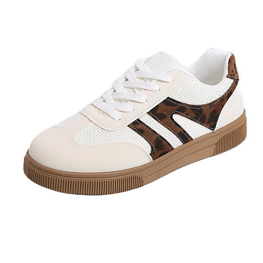 Damen Atmungsaktive Sneakers mit trendigen Leo-Akzenten R&B
