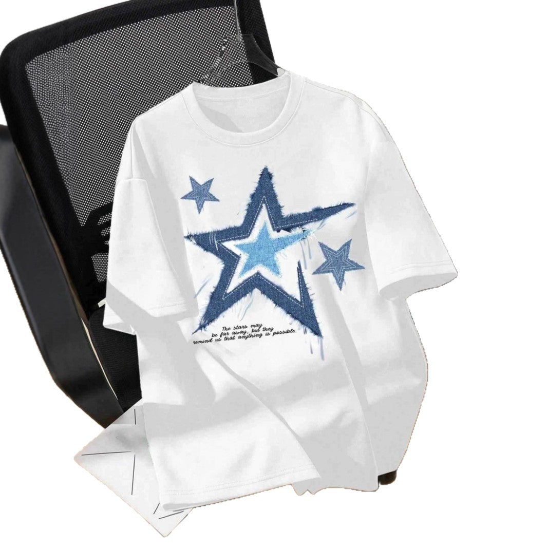 Damen T-Shirt mit trendigem Sternmotiv und lässiger Passform R&B