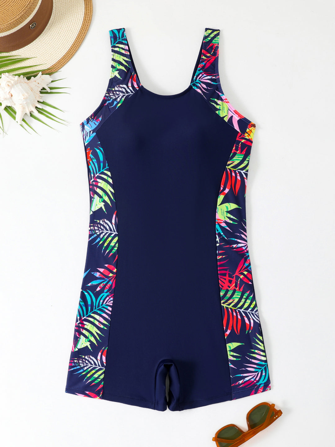 Damen Sportlicher Einteiler Badeanzug mit dynamischem Farbverlauf R&B