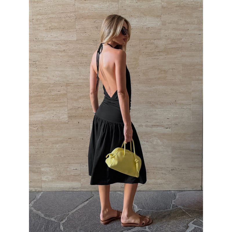 Damen Wickelkleid mit modischem Schnitt und elegantem V-Ausschnitt R&B