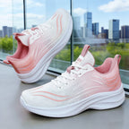 Damen Sportliche Laufschuhe mit atmungsaktivem Strickdesign und gepolsterter Dämpfung R&B