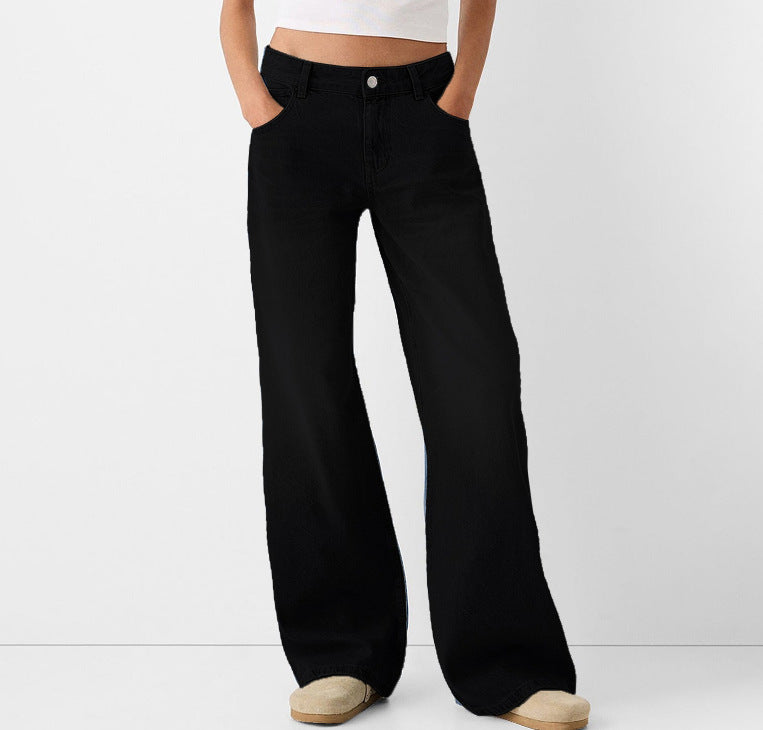 Damen weit geschnittene Jeanshose im Vintage-Stil R&B