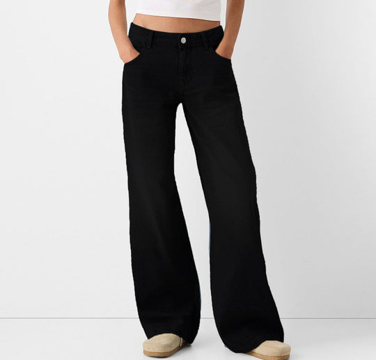 Damen weit geschnittene Jeanshose im Vintage-Stil R&B