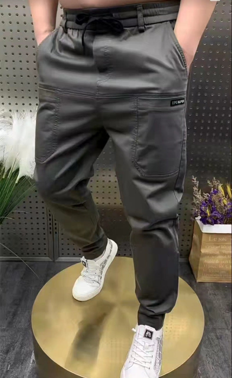 Herren nan sportive Cargojoggerhose mit elastischem Bund, Kordelzug und konischem Beinabschluss R&B