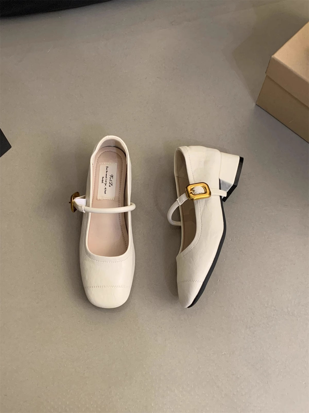 Damen Komfortable Ballerinas mit modischem Riemen und dekorativem Schnallenverschluss R&B